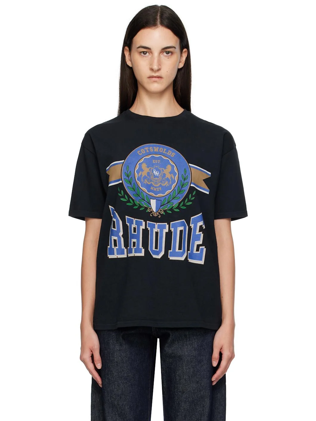 Black Cotswold Crest T-shirt - 1