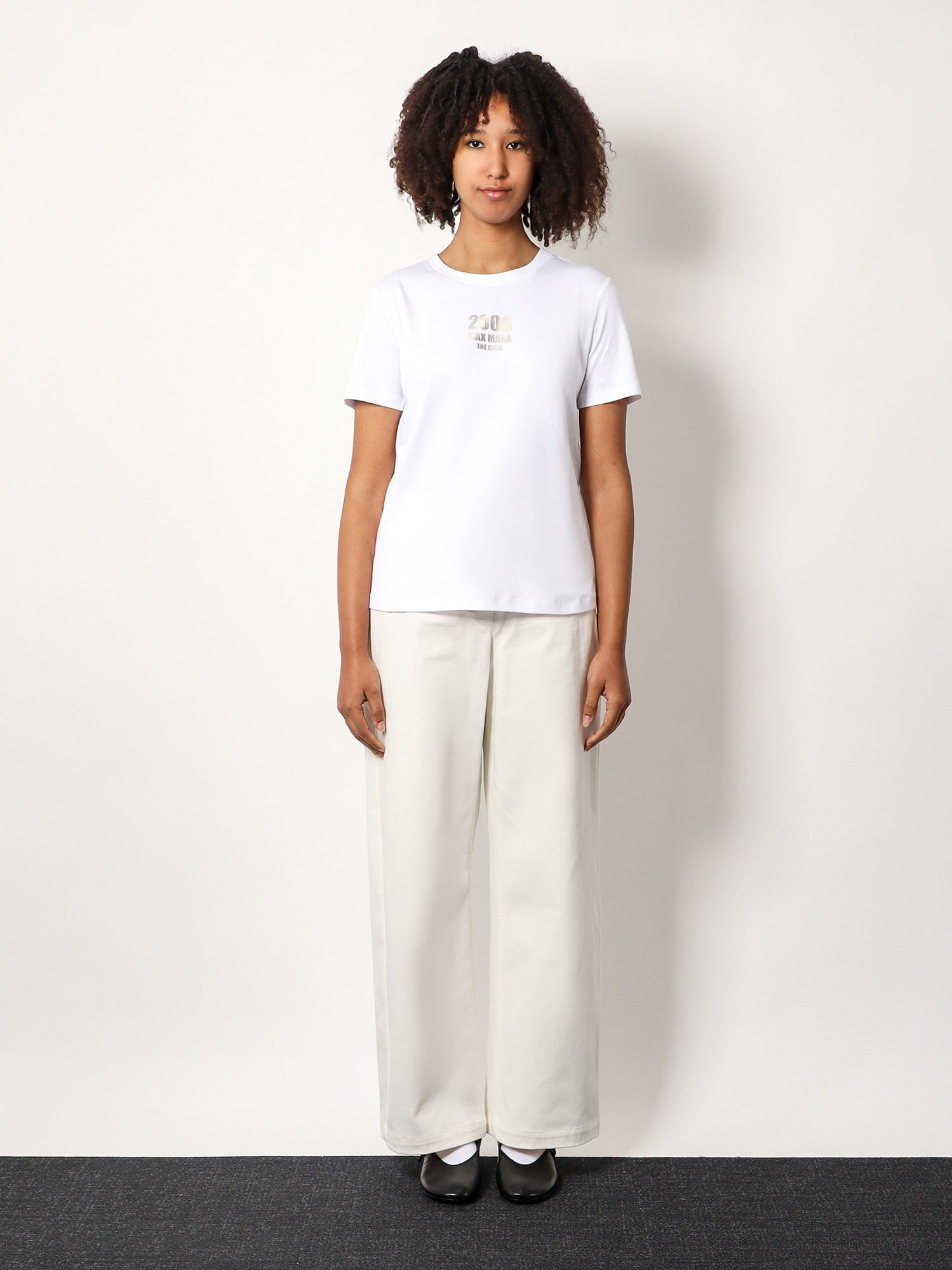 'S Max Mara Quieto Cotton T-Shirt With Print On The Front - 3