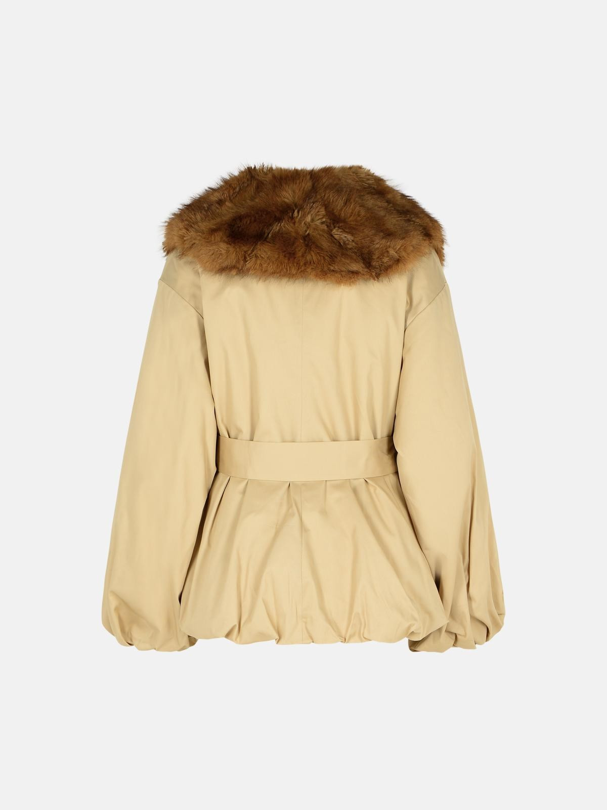 'DONATELLA' BEIGE COTTON BLEND JACKET - 3
