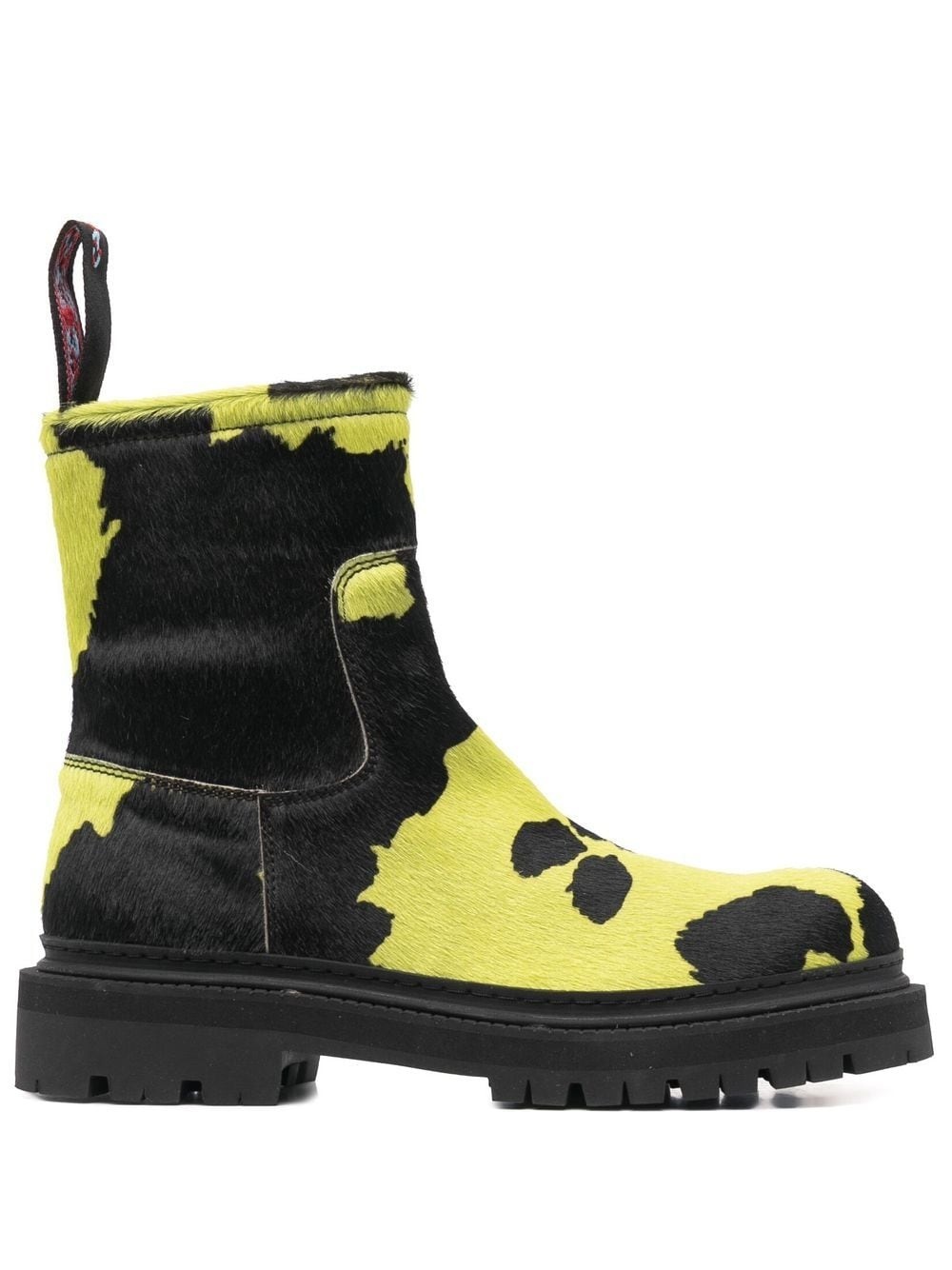 cow-print suede boots - 1