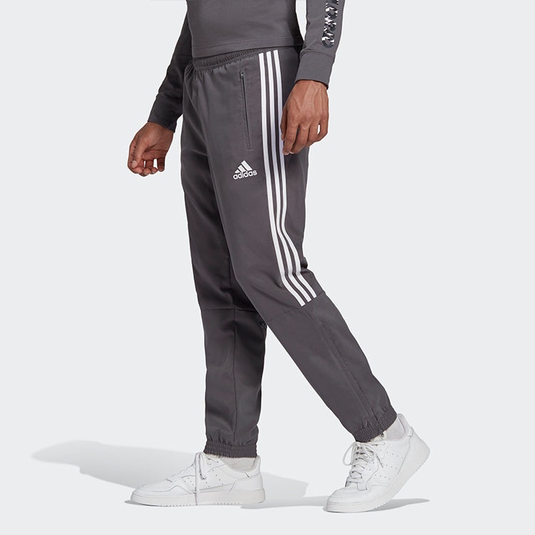 adidas Real Ssp Pnt Real Madrid Soccer/Football Slim Fit Training Sports Long Pants Gray GI0001 - 5