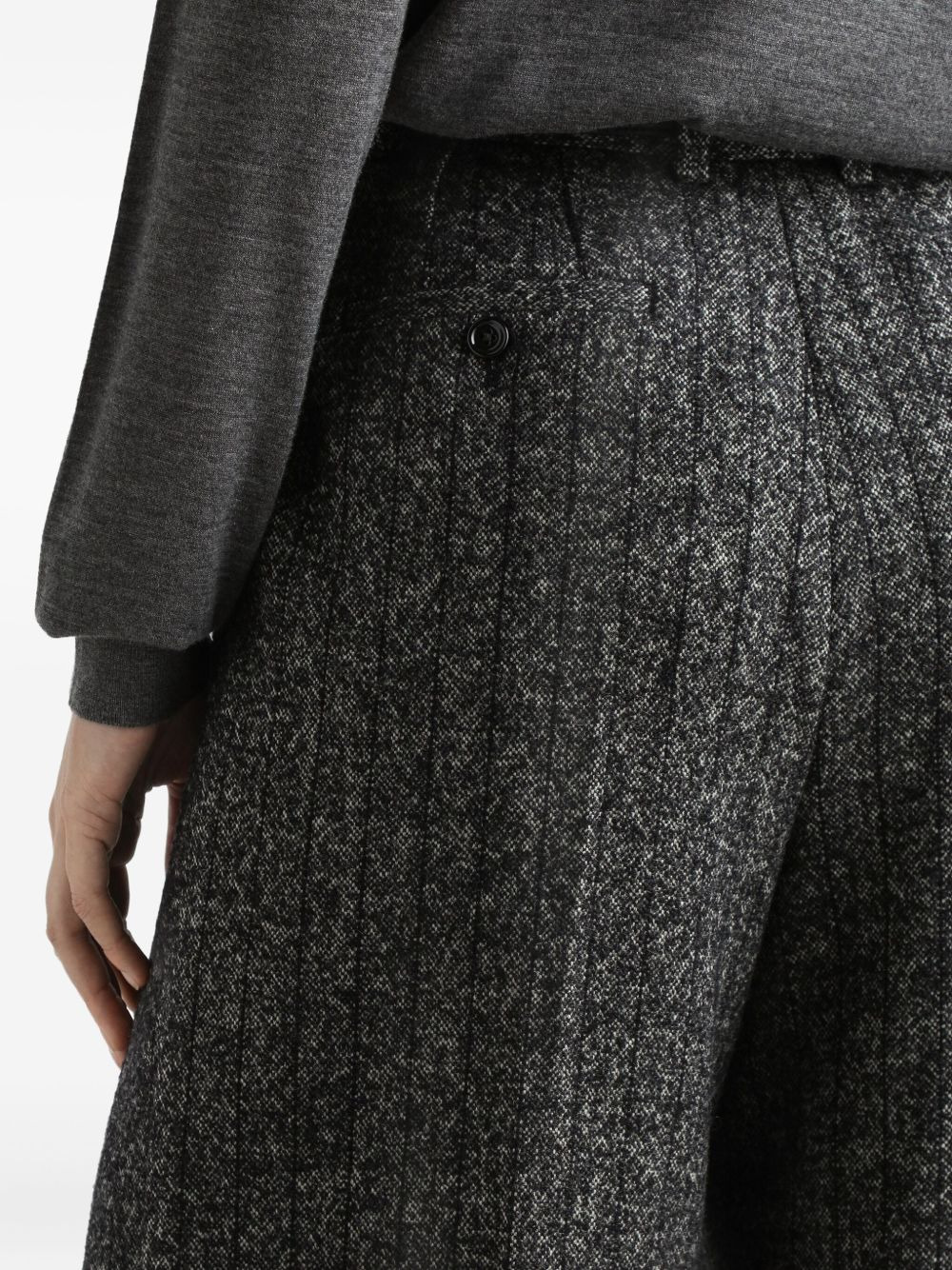 pleated tweed trousers - 5