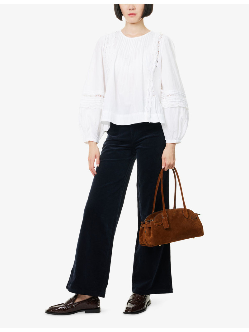 PAIGE Anessa Corduroy Stretch-Cotton Blend Trousers outlook