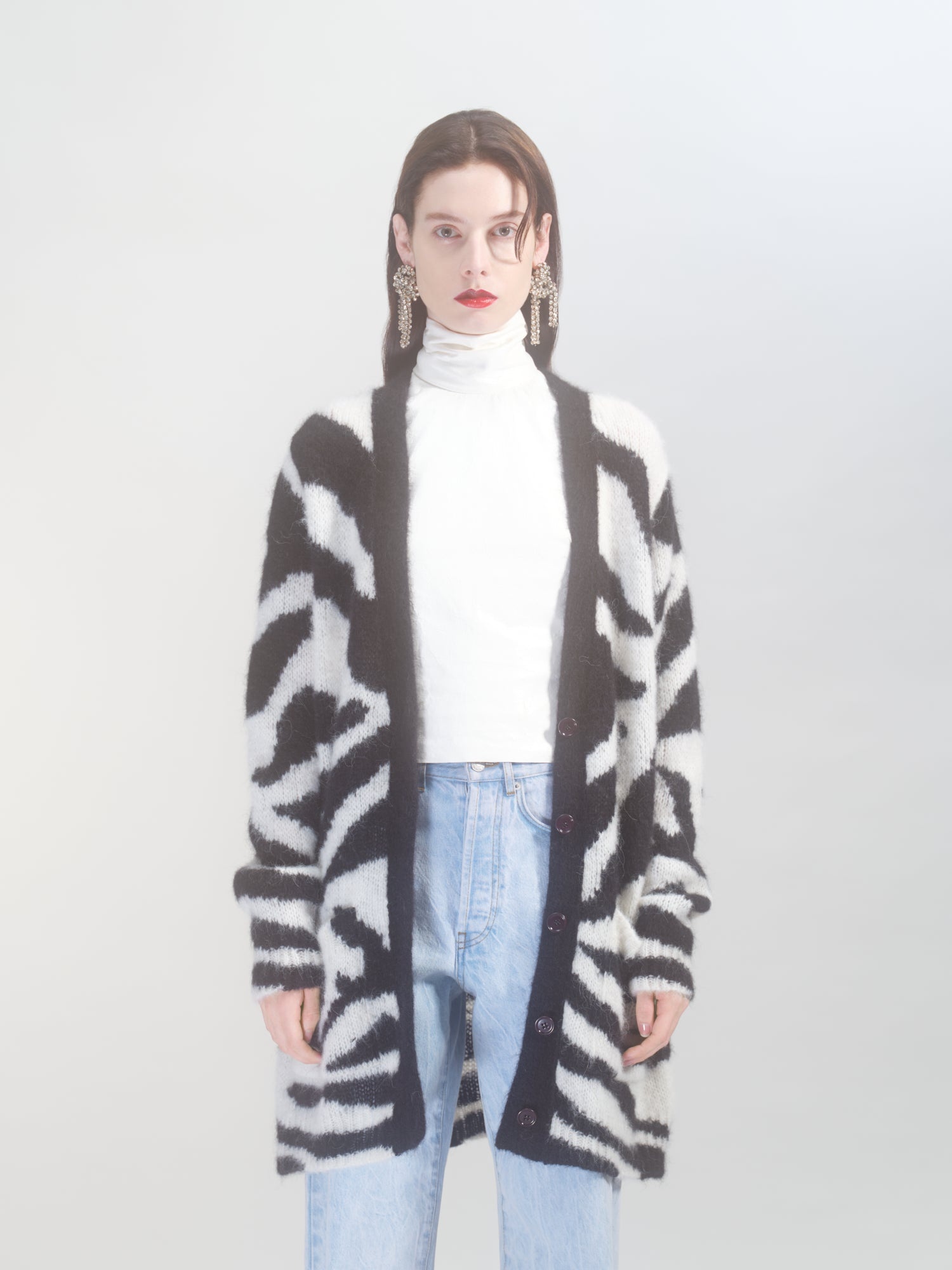 LONG ZEBRA CARDIGAN - 2