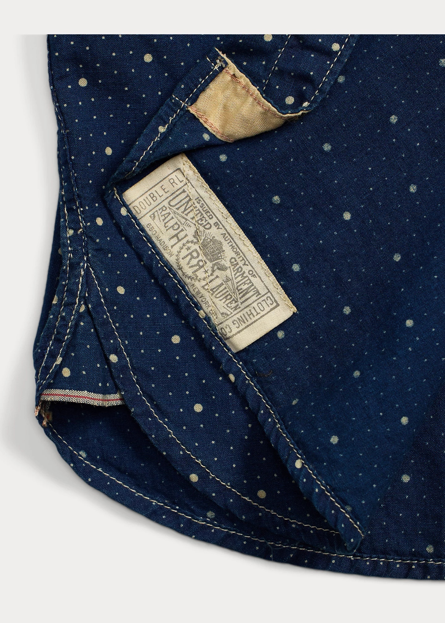 Dot-Print Indigo Workshirt - 4