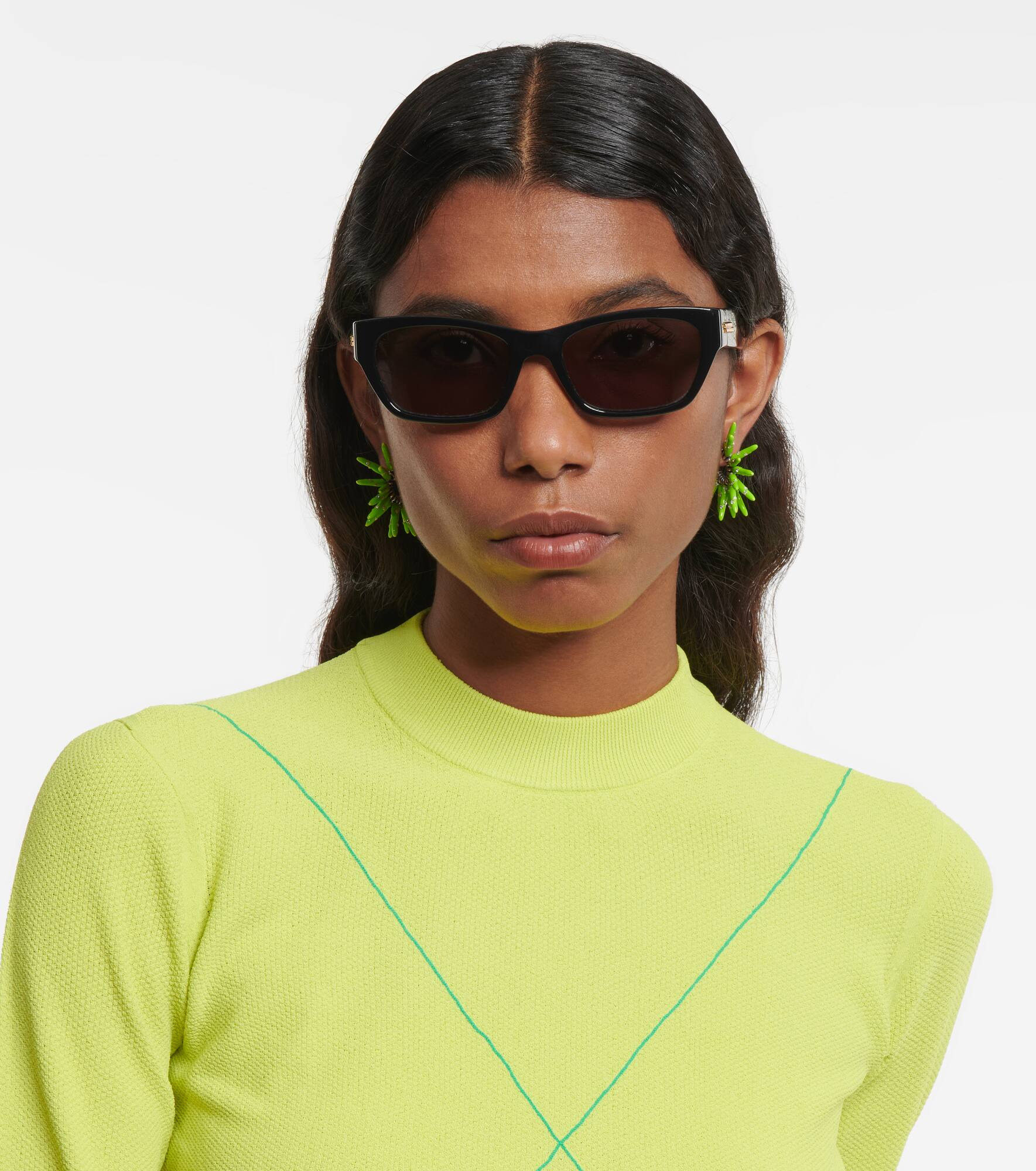 Rectangular acetate sunglasses - 3