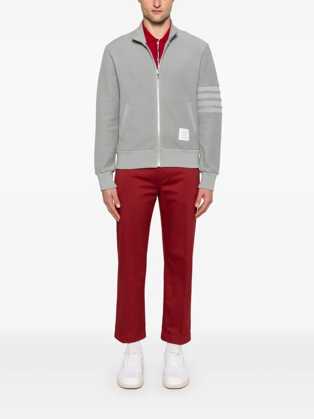 THOM BROWNE - Men Zip Up Funnel Neck Jacket - 1