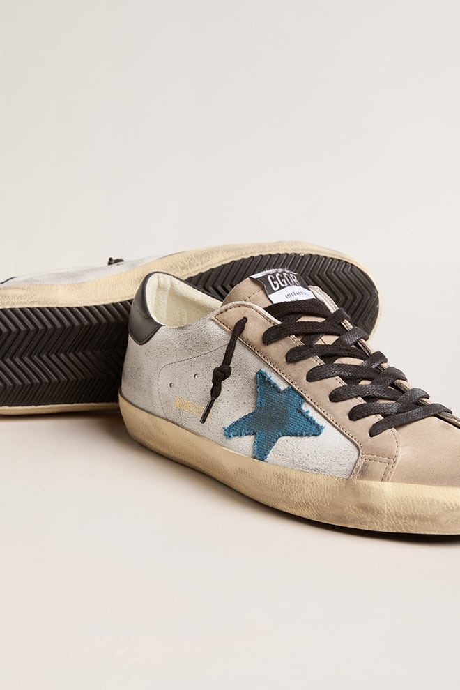 Men’s Super-Star with light blue canvas star and black leather heel tab - 3