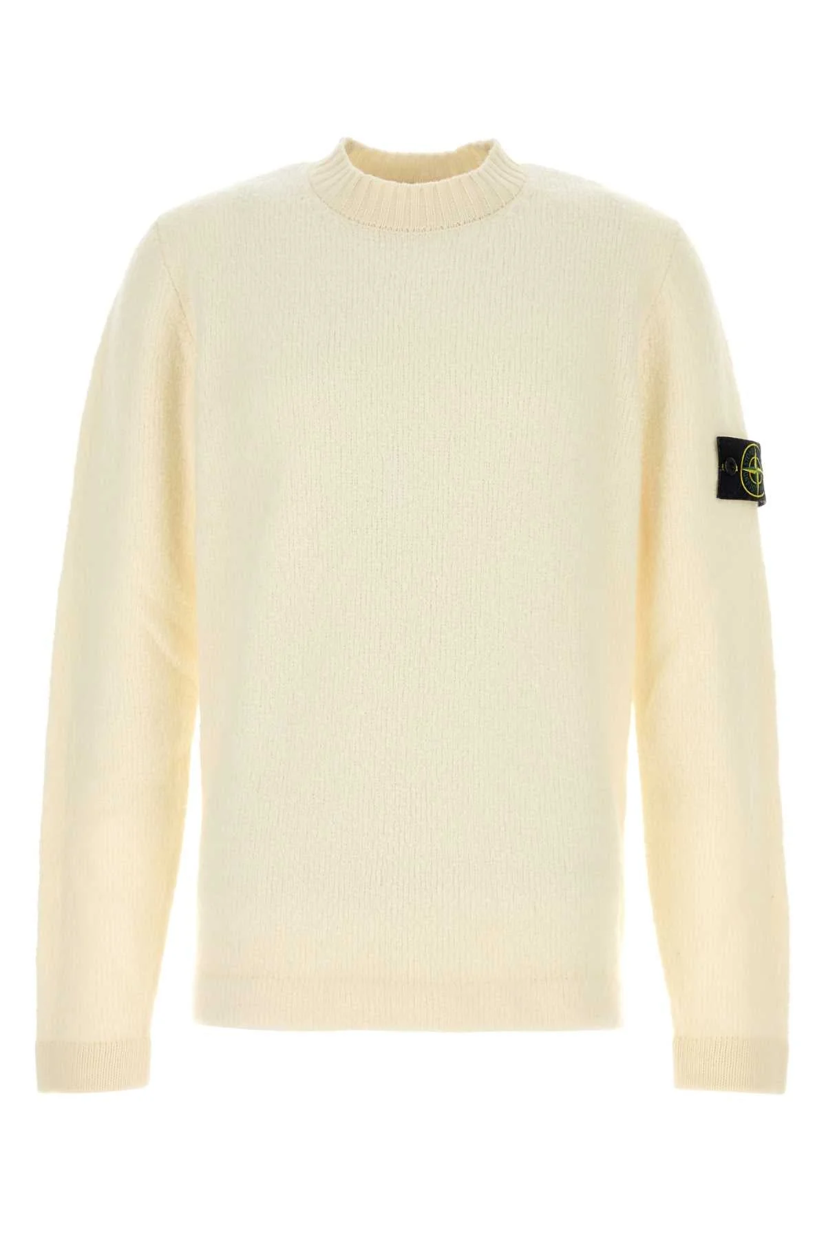 Stone Island Men Ivory Wool Blend Sweater - 1