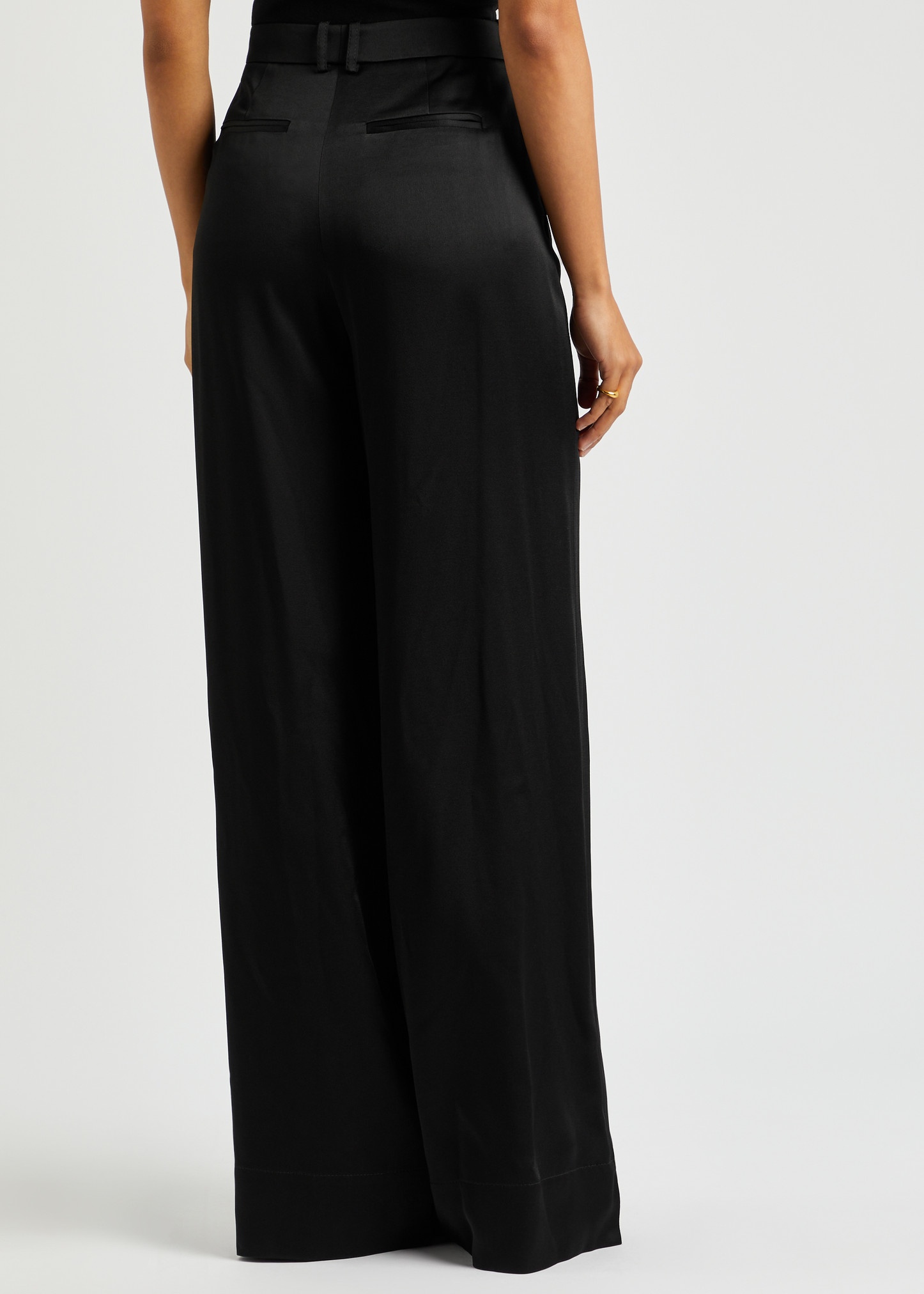 Wide-leg satin trousers - 3