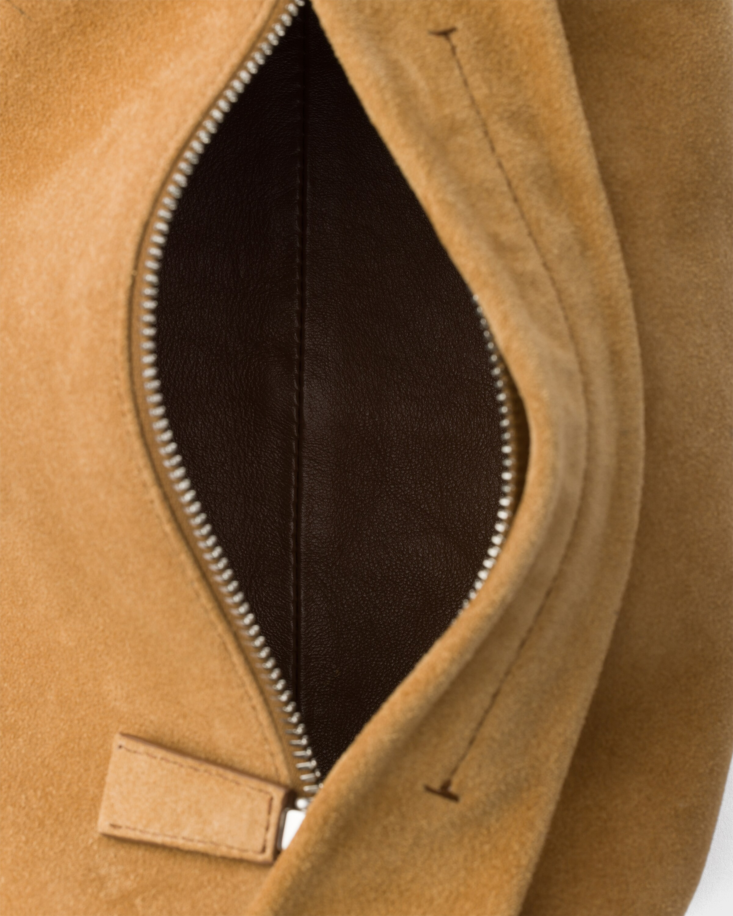 Suede leather shoulder bag - 4