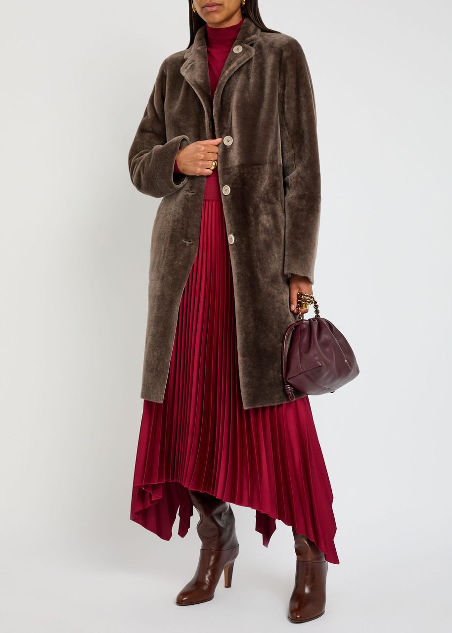 Joseph Britanny Reversible Leather and Shearling Coat - 3