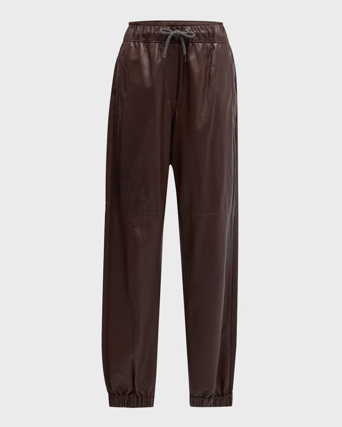 Smooth Glove Leather Track Pants - 1