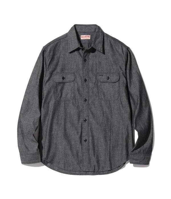 SC29159 Black Chambray Workshirt - 1