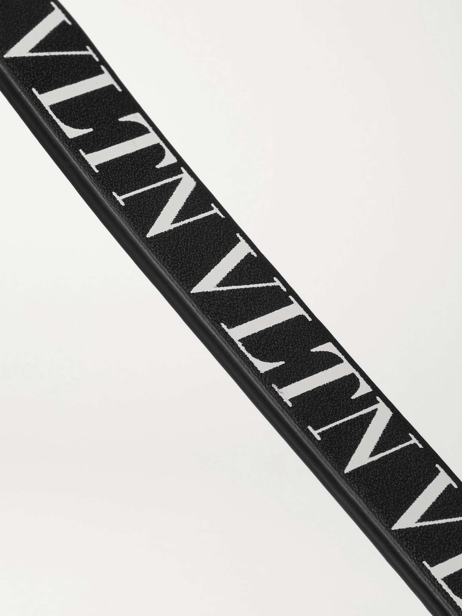 Valentino Garavani Logo-Print Leather Bracelet - 4