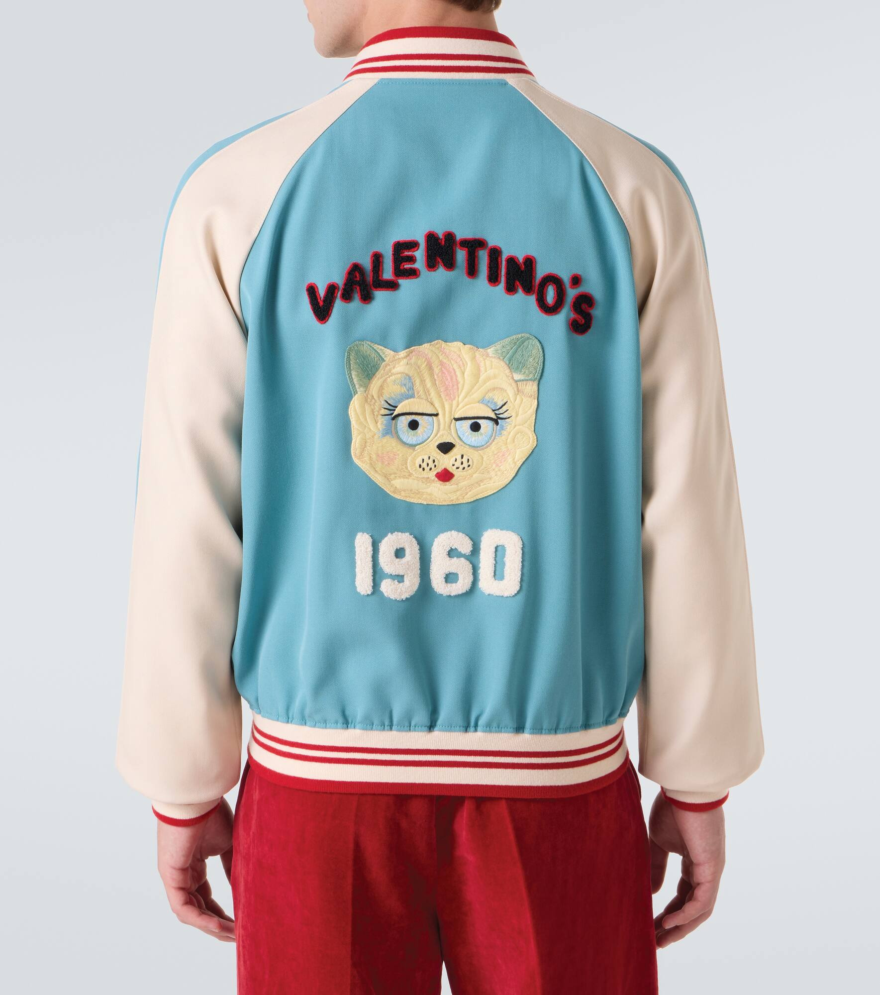 Logo virgin wool varsity jacket - 4