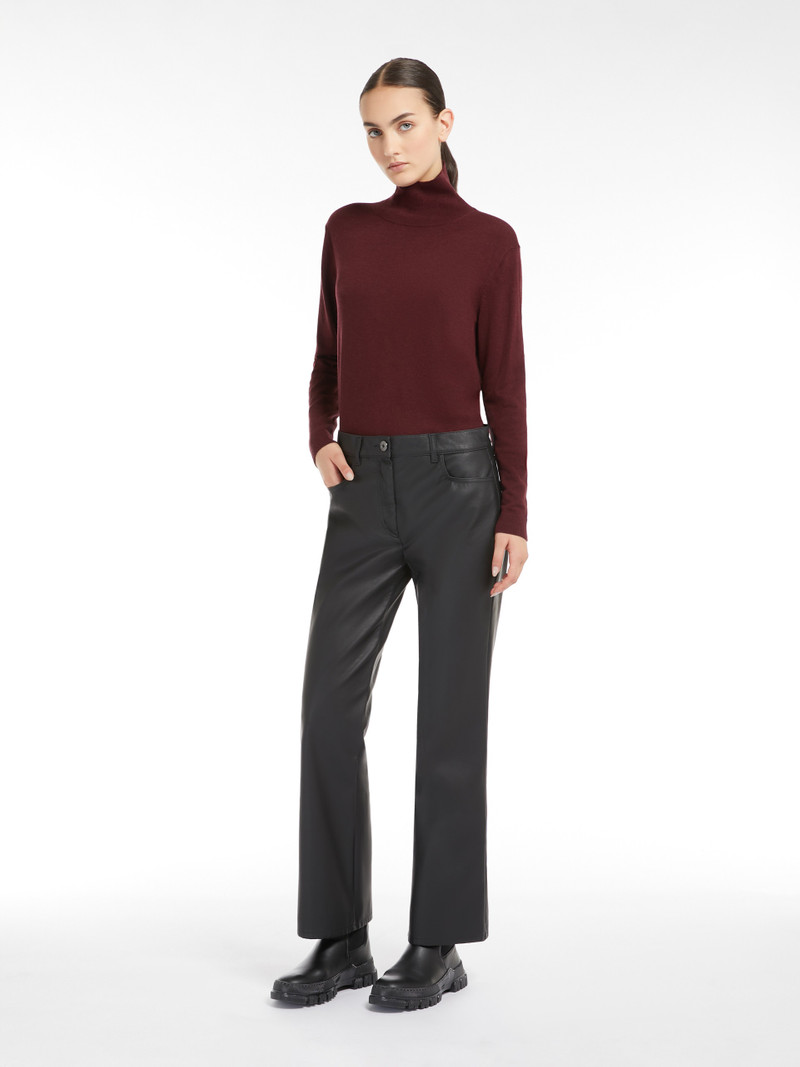 WEEKEND Max Mara CALIFFO Coated fabric trousers outlook