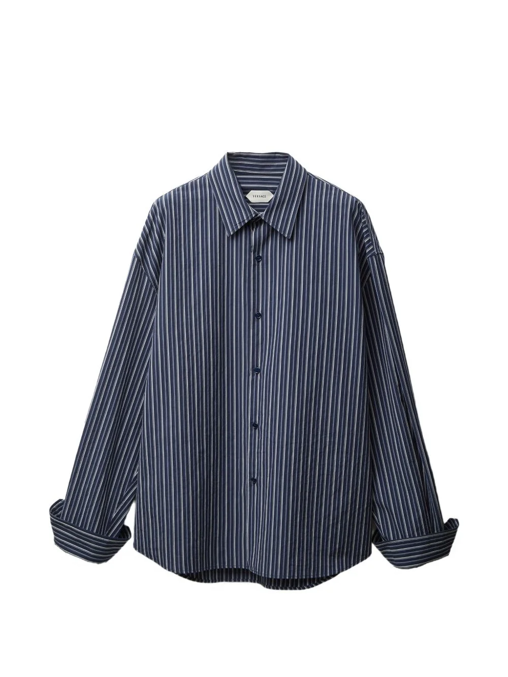 striped cotton-poplin loose shirt - 1