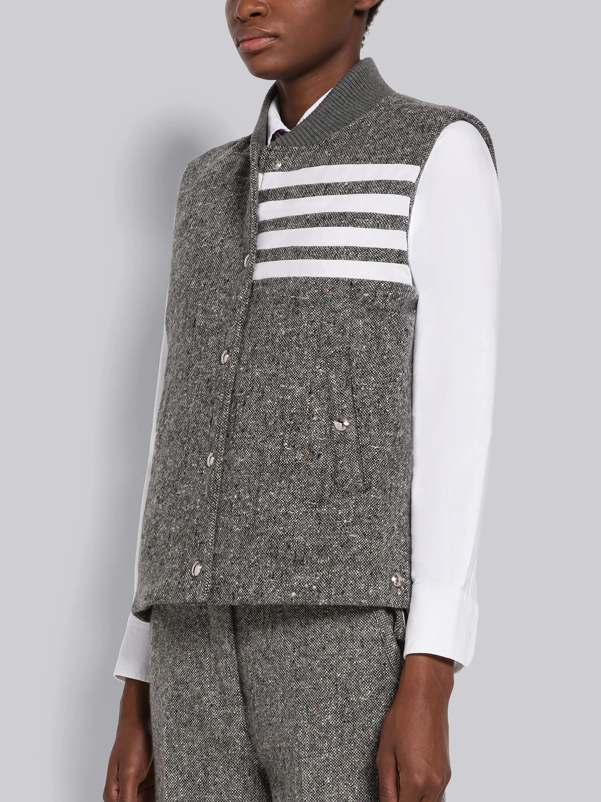 Donegal Wool 4-Bar Down Vest - 2
