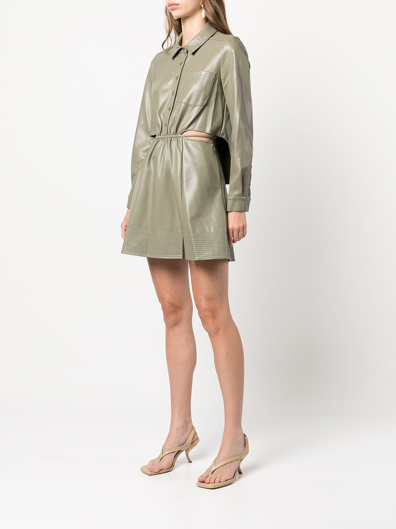faux-leather cut-out dress 3