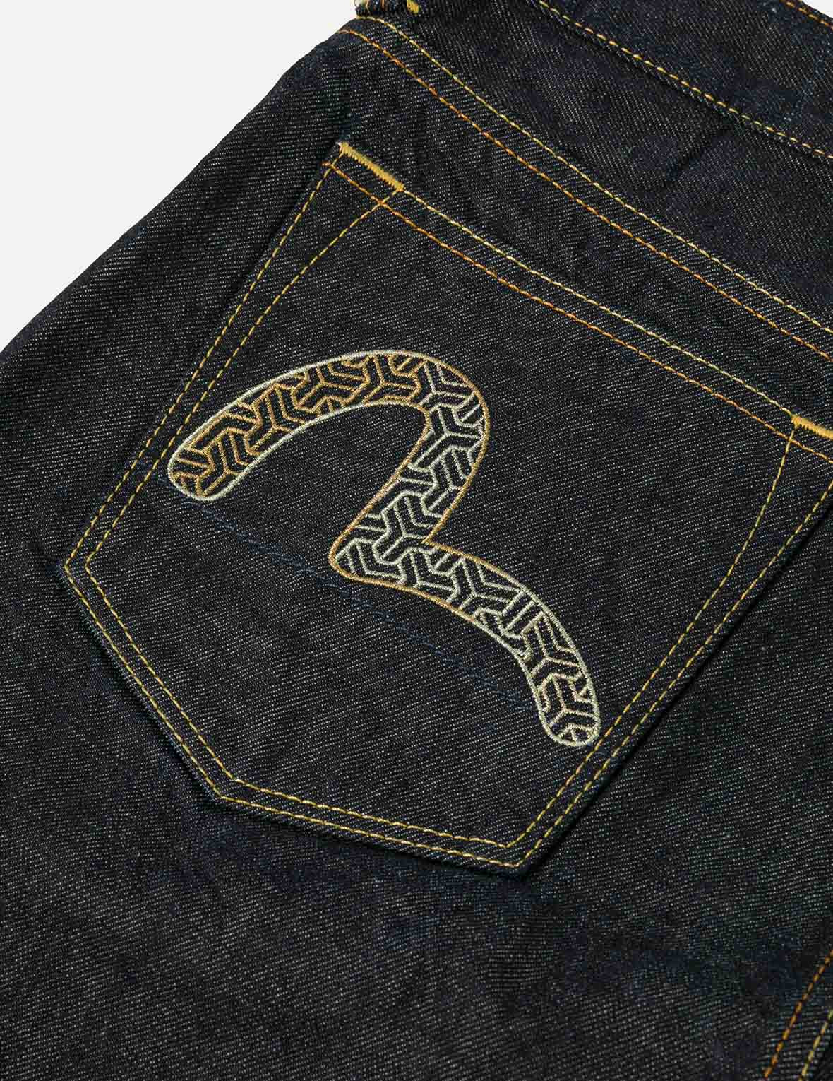 Seagull and Japanese Temple Embroidery Regular Fit Jeans #2000 - 6
