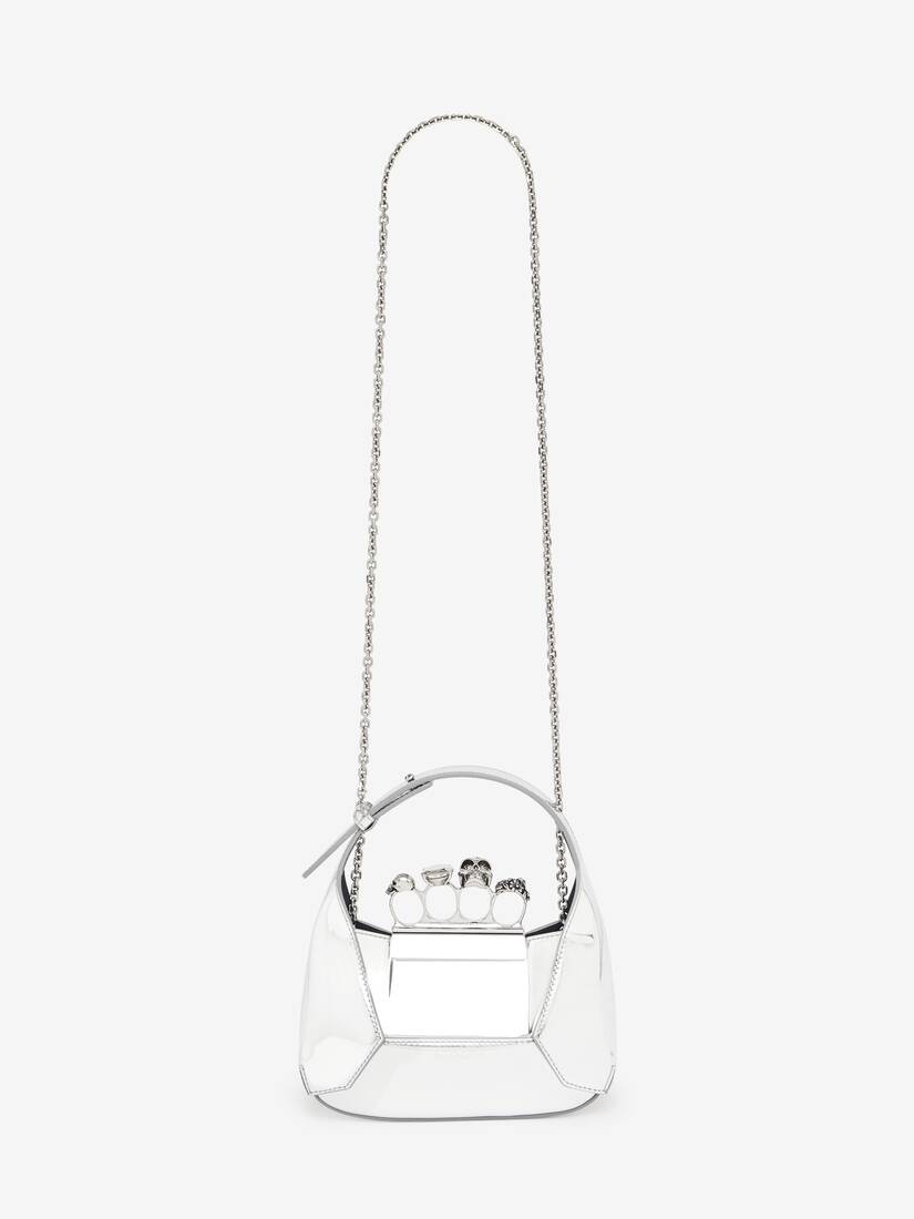 Women's The Jewelled Hobo Mini Bag in Silver - 7