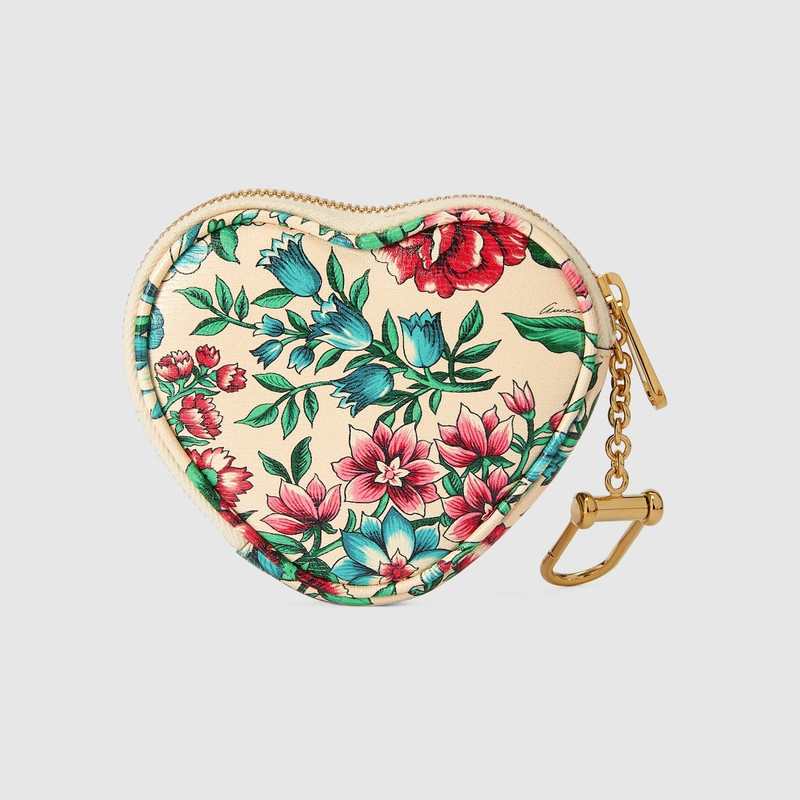 Ophidia GG heart-shaped key case 4