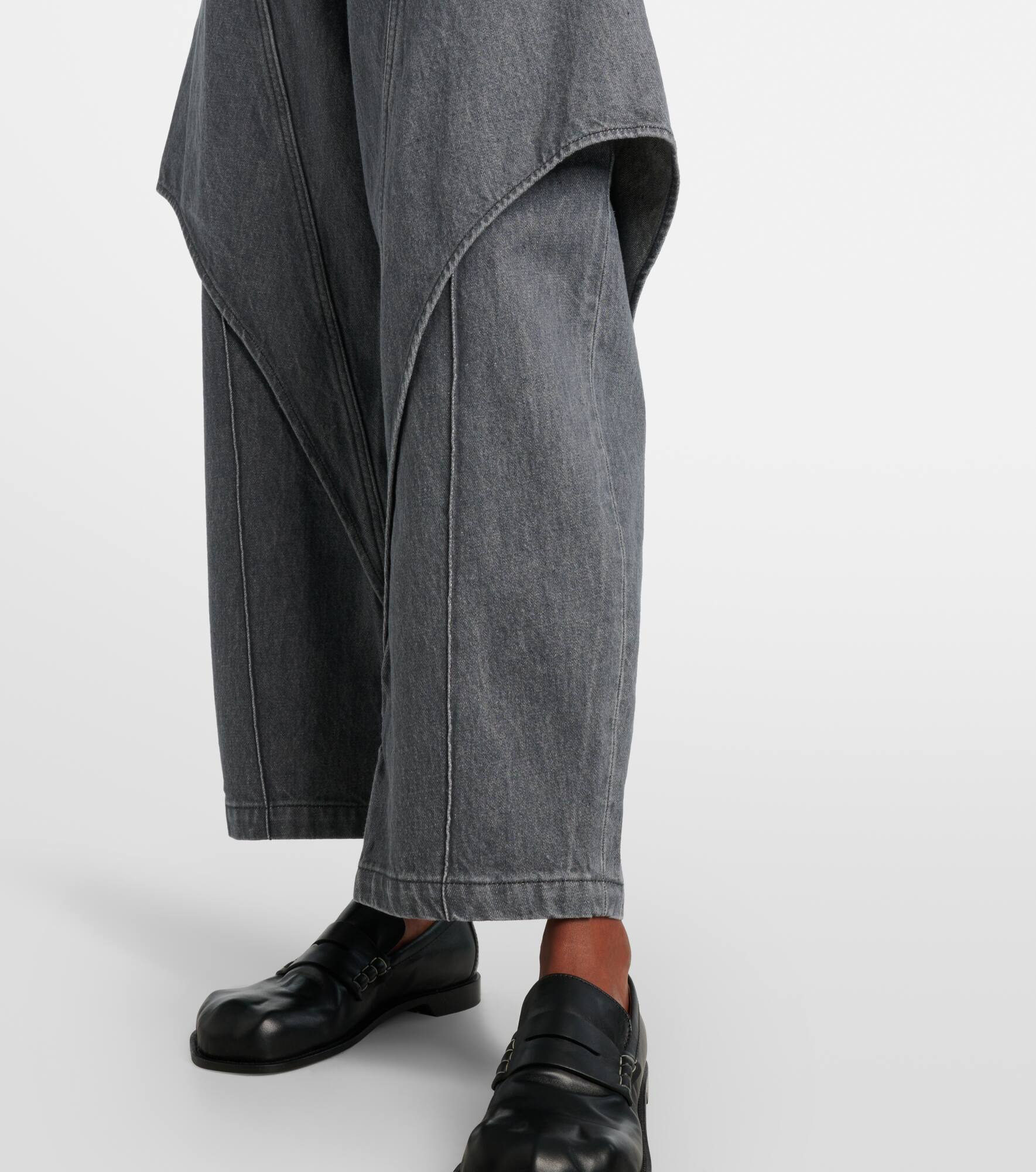 Cropped mid-rise wide-leg jeans - 5
