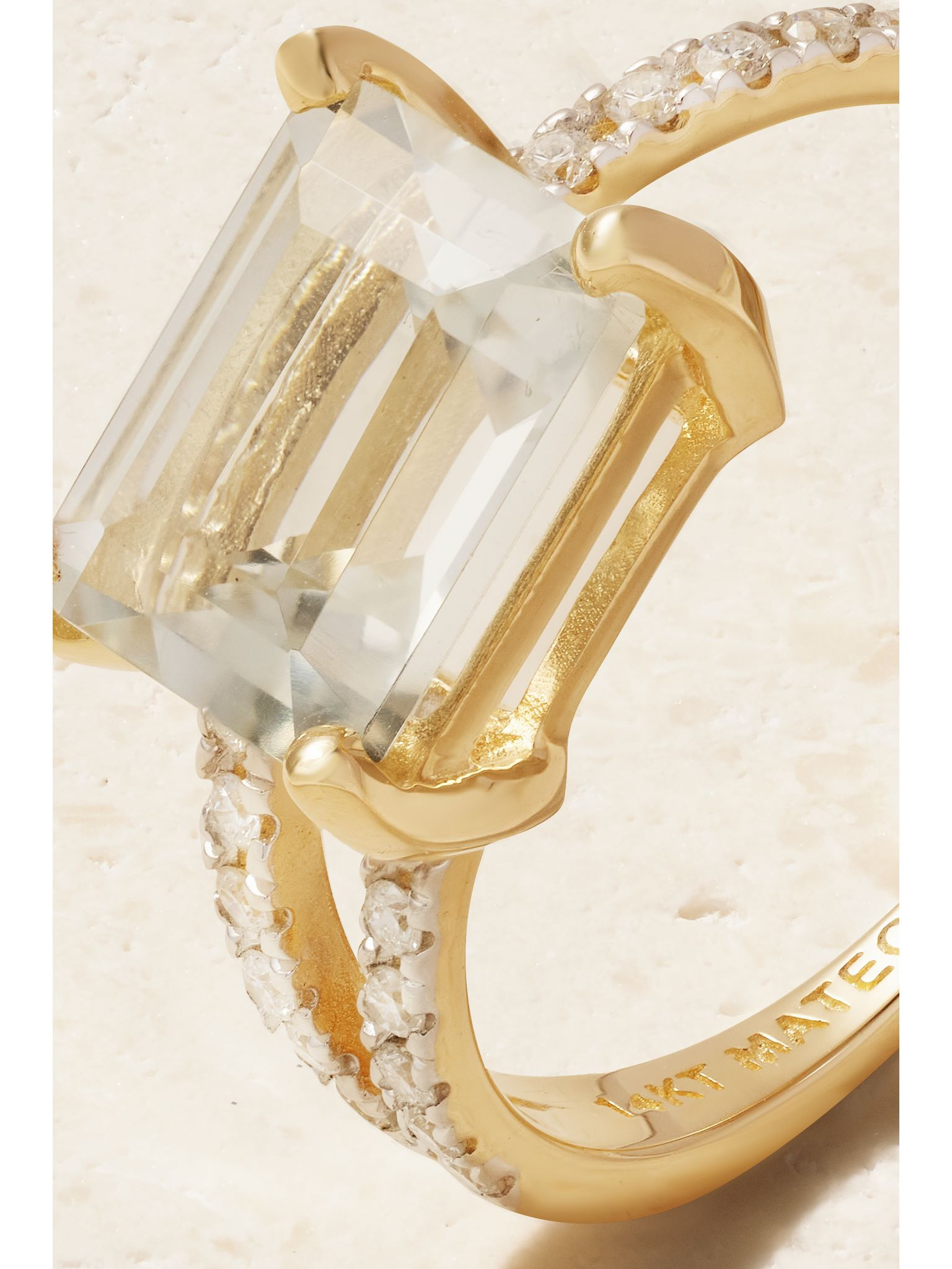 Point of Focus 14-karat gold, amethyst and diamond ring Gold - 4