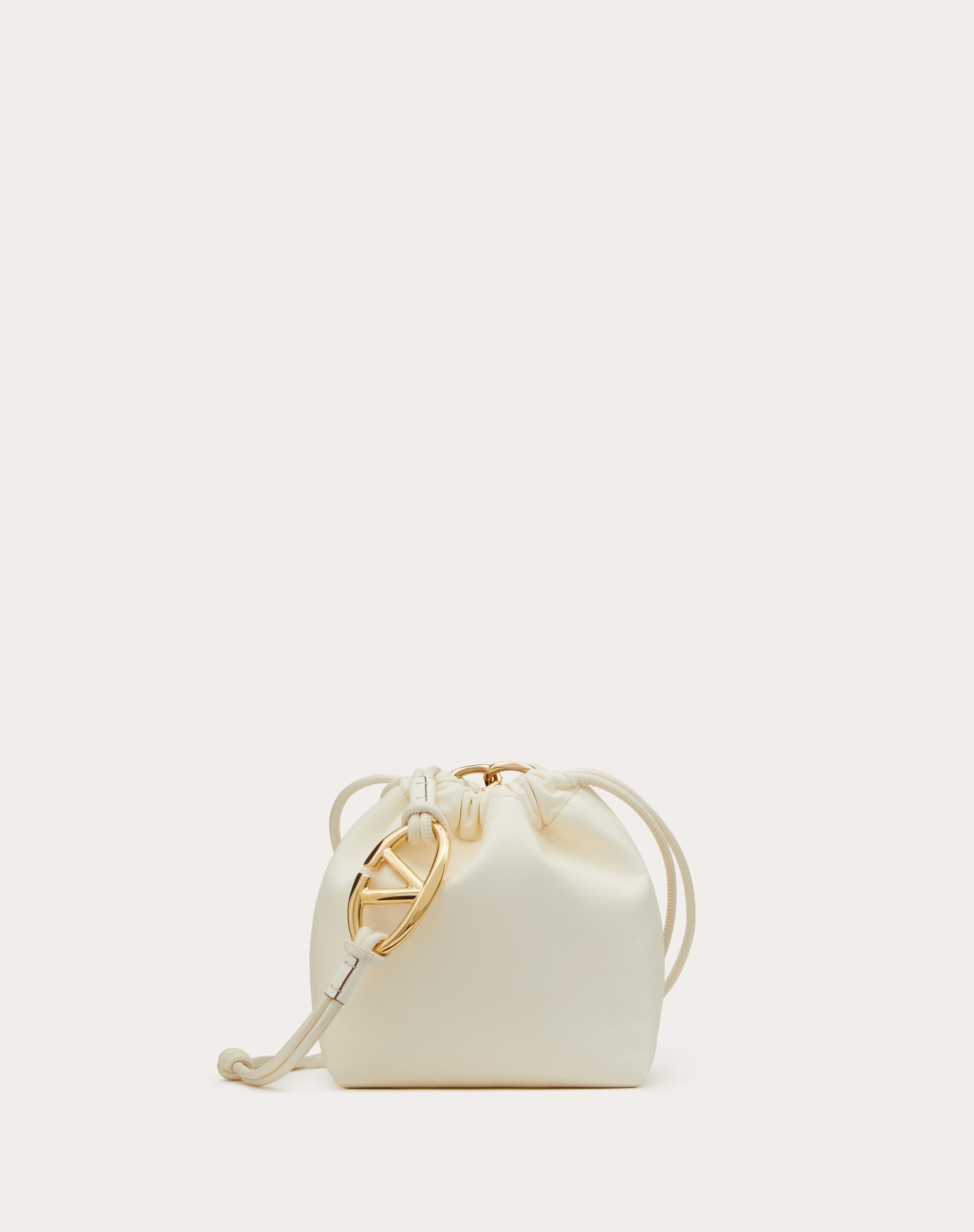 VLOGO POUF NAPPA LEATHER MINI BUCKET BAG - 1