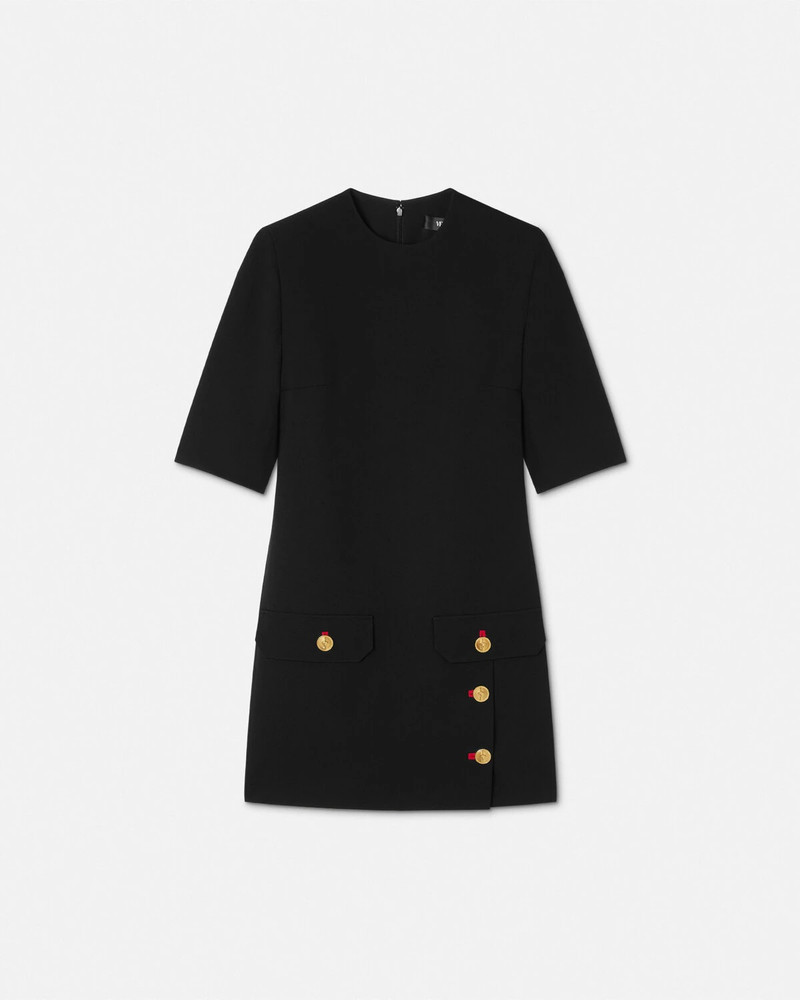 Wool Gabardine Shift Mini Dress 1