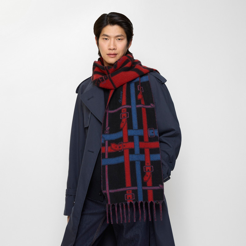 Belt Check Cashmere Scarf 6