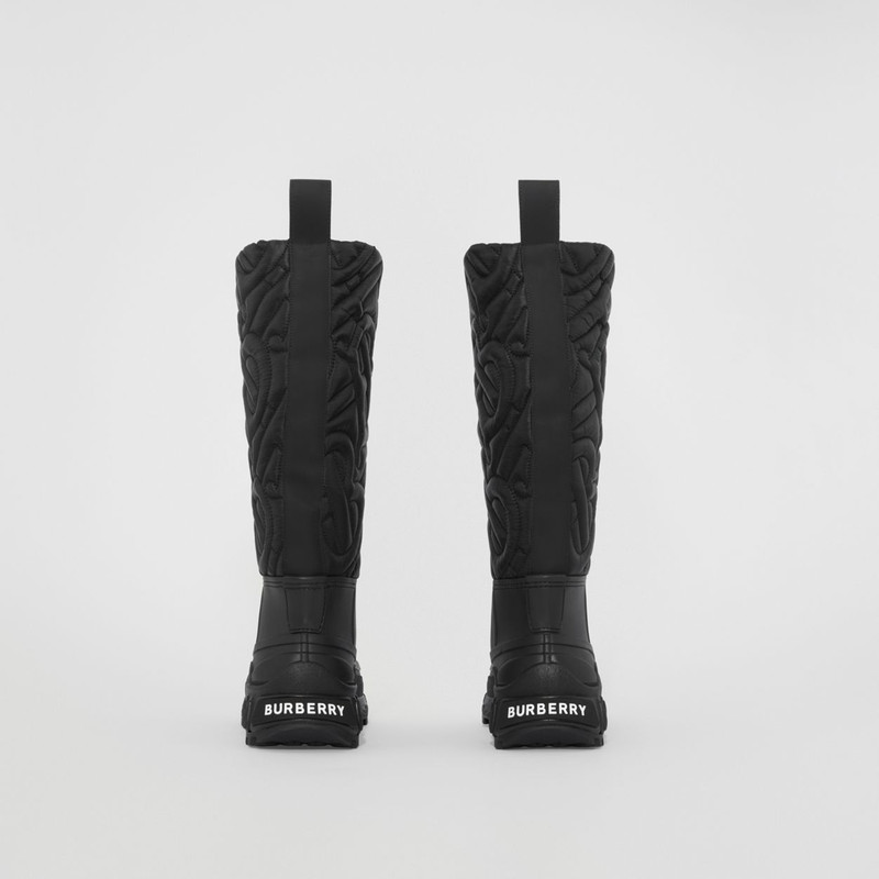 Quilted Monogram Panel Rain Boots 4