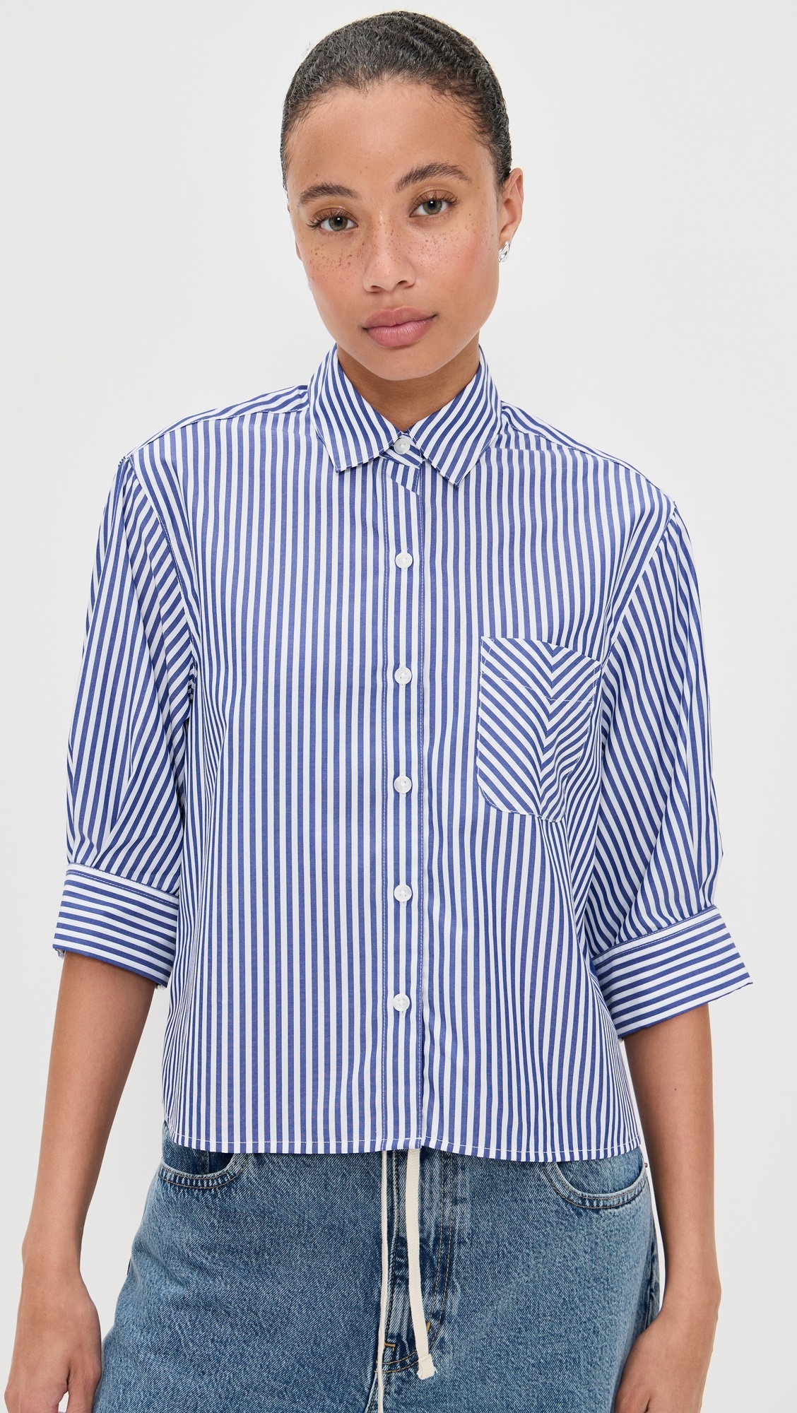 Lucia Stripe Poplin Shirt - 6