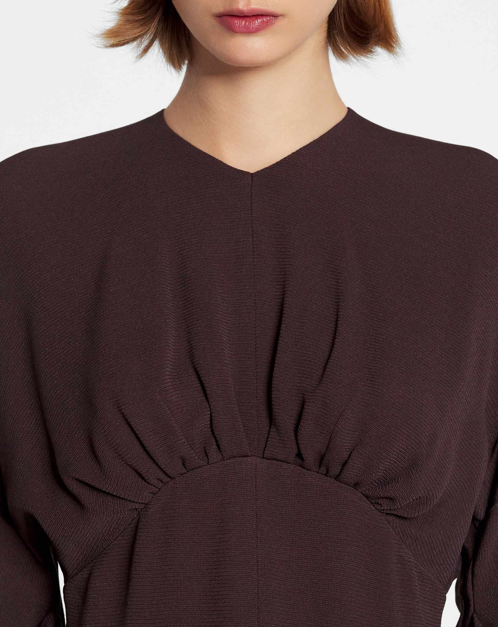 GATHERED TOP WITH 3/4-LENGTH SLEEVES - 5