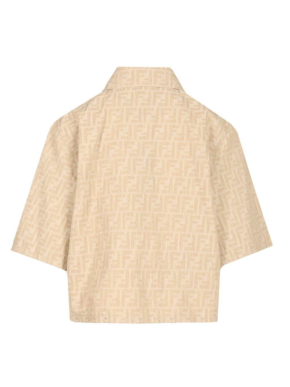 Ff Chambray Jacket Jackets Beige - 2