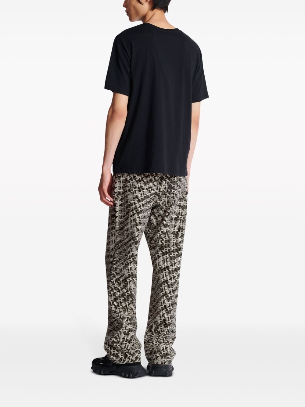 logo-embroidered cotton T-shirt - 4