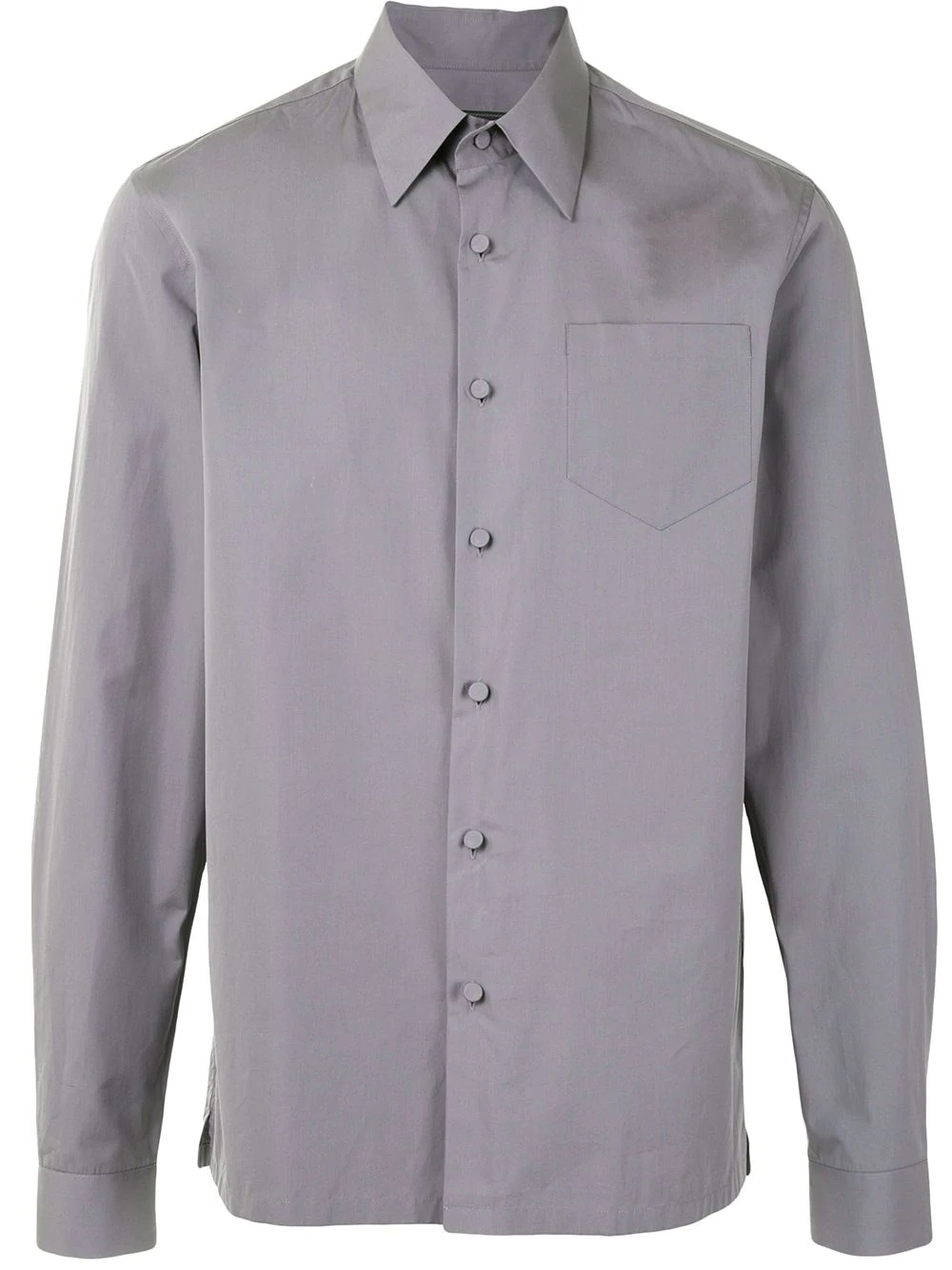 pointed collar buttoned shirt - 1