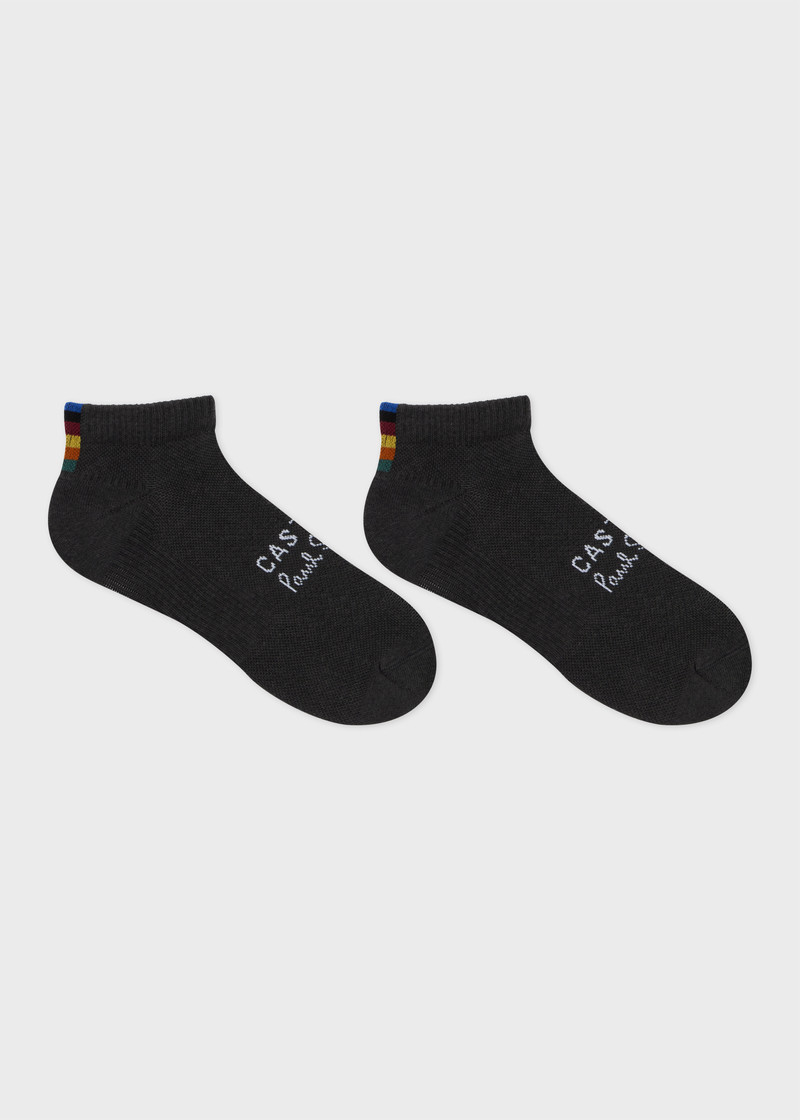 Paul Smith Paul Smith + Castore - Charcoal Technical Ankle Socks Two Pack outlook