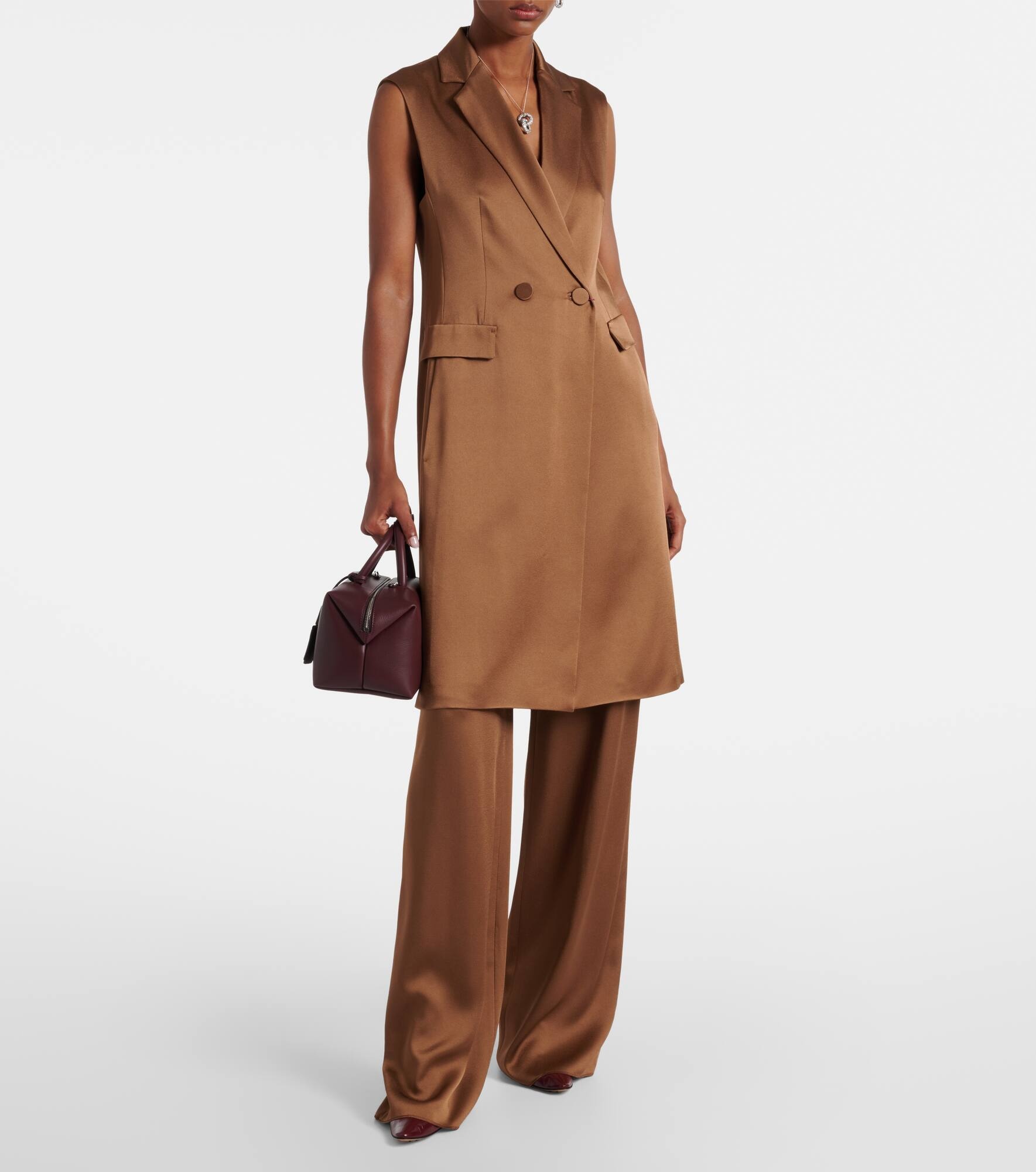 Afgano belted satin jacket - 6