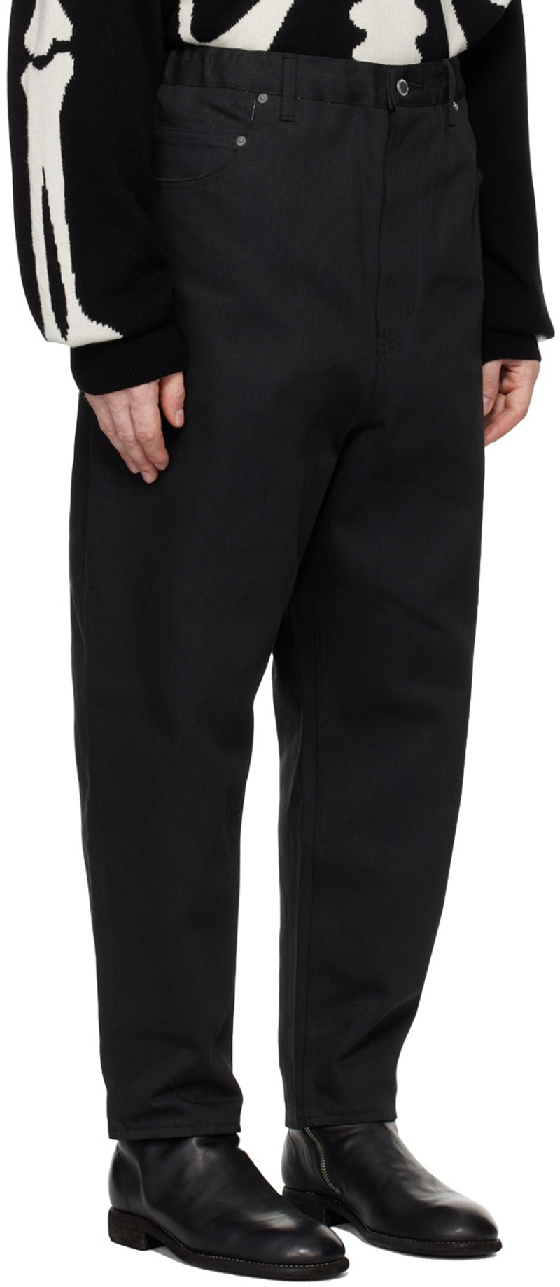 TAKAHIROMIYASHITA TheSoloist. Black Super Loose Fit Jeans outlook