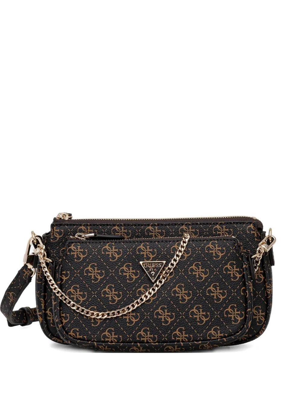 monogram chain cross-body bag - 1