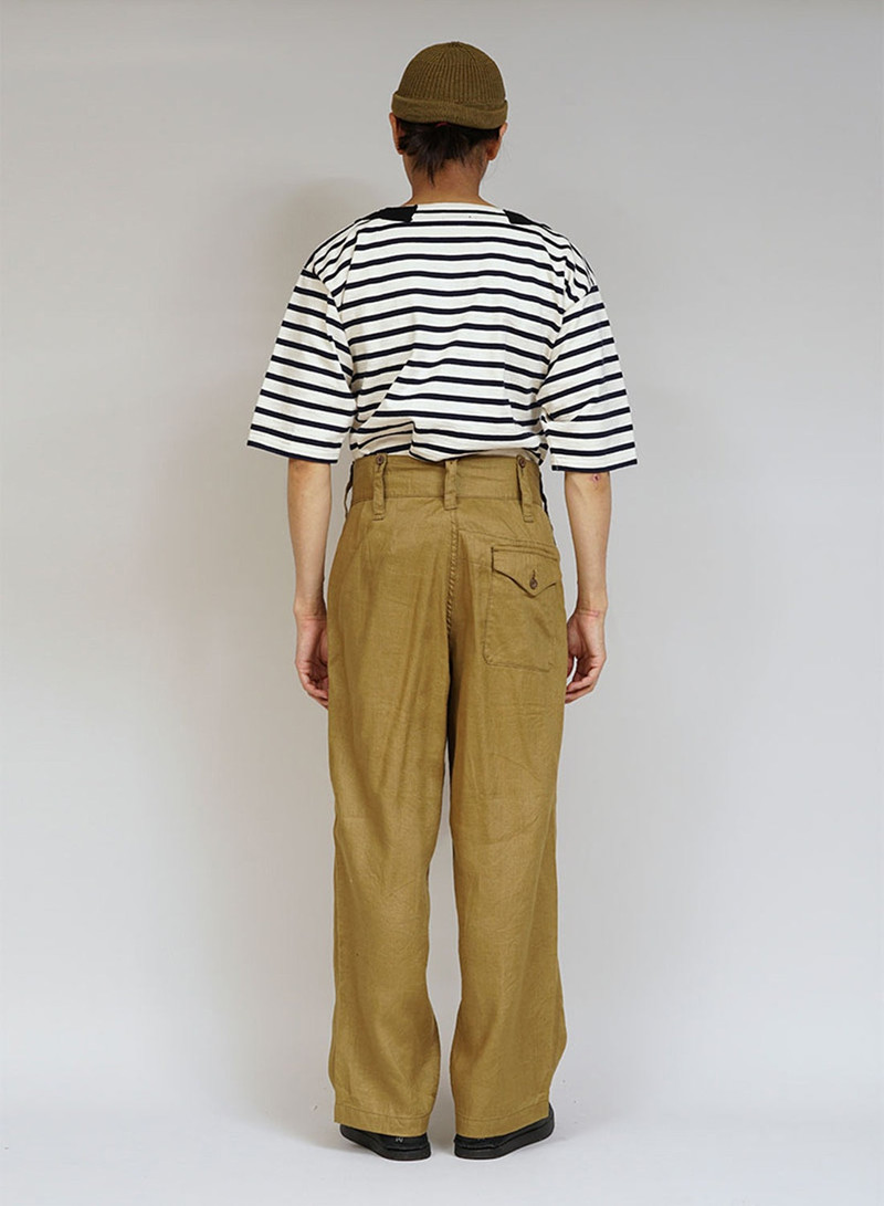 Field Pant Linen Basket in Khaki 4