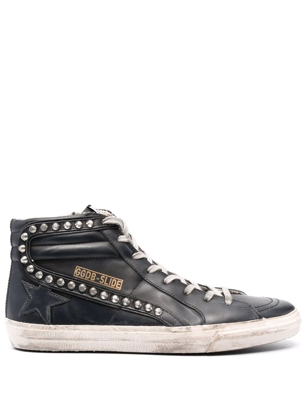 Slide Classic high-top distressed sneakers - 1