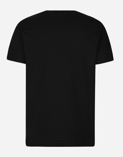 Dolce & Gabbana Short-sleeved cotton T-shirt with DG print outlook