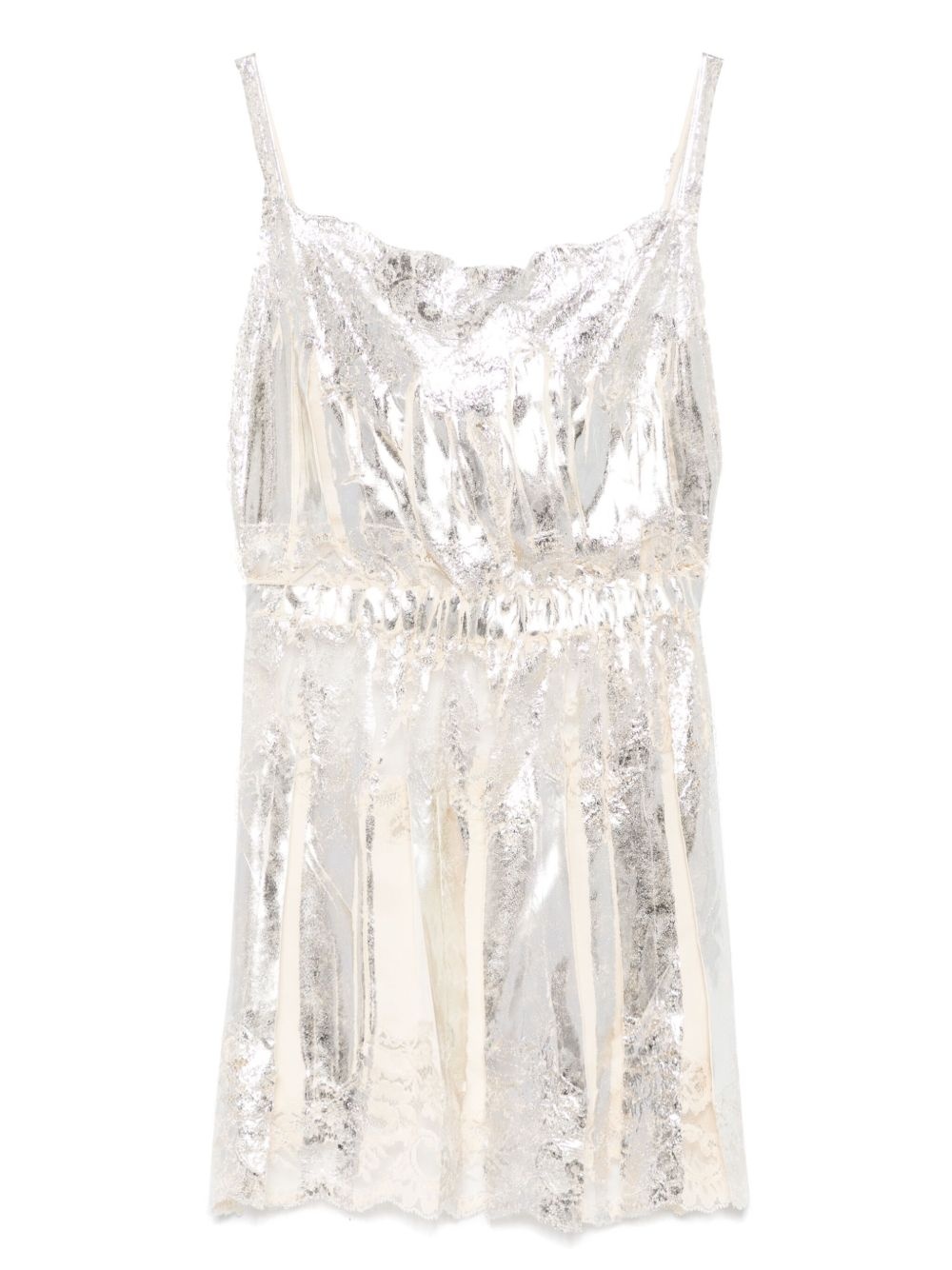 metallic-finish top - 1