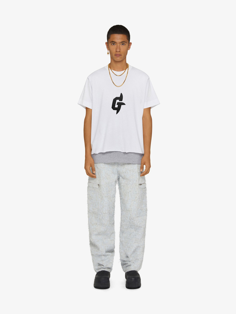 Givenchy G RIDER OVERSIZED CUT & LAYER T-SHIRT IN JERSEY outlook