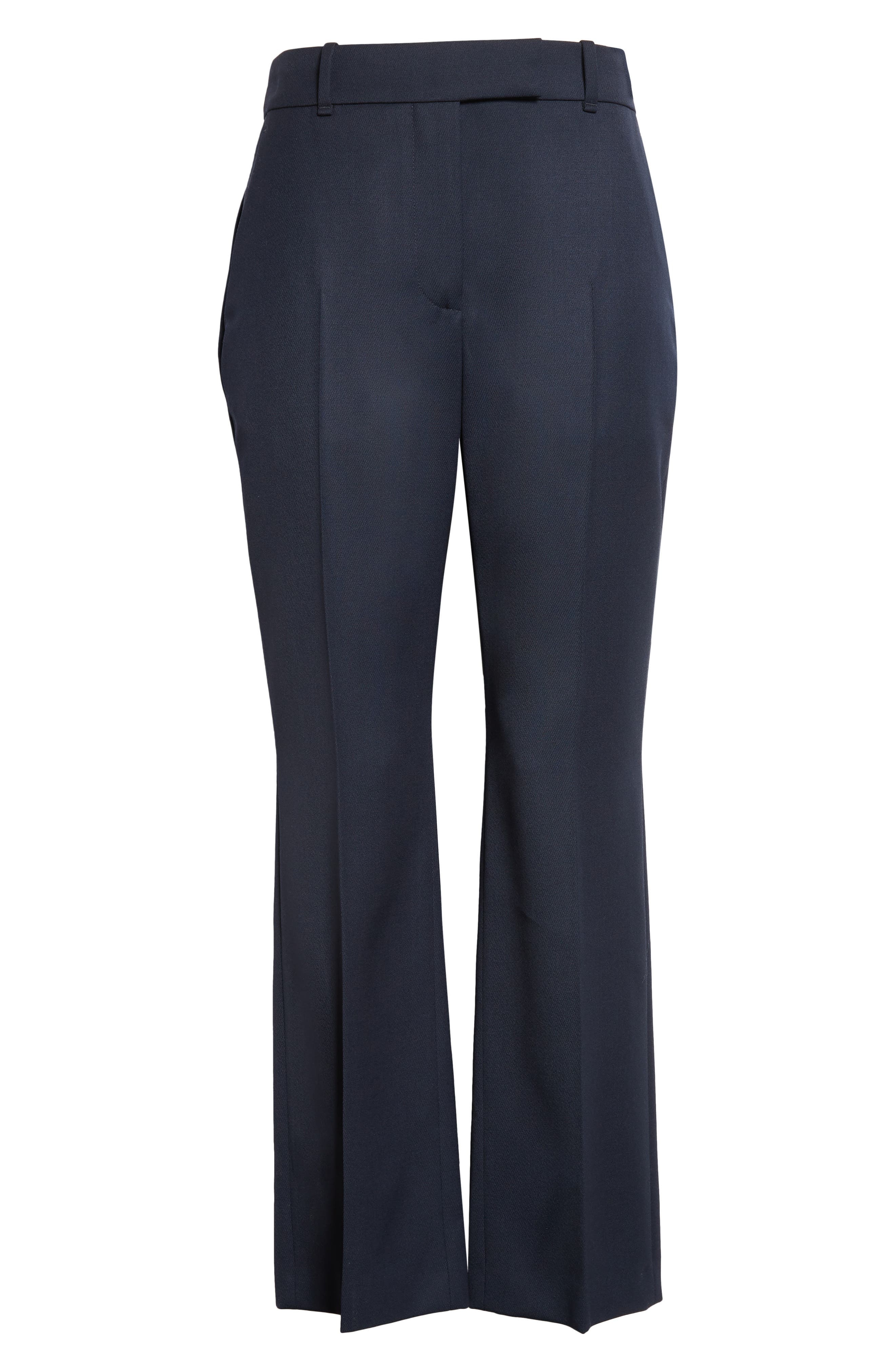 McQueen Wool Cavalry Twill Straight Leg Pants in Navy at Nordstrom - 5