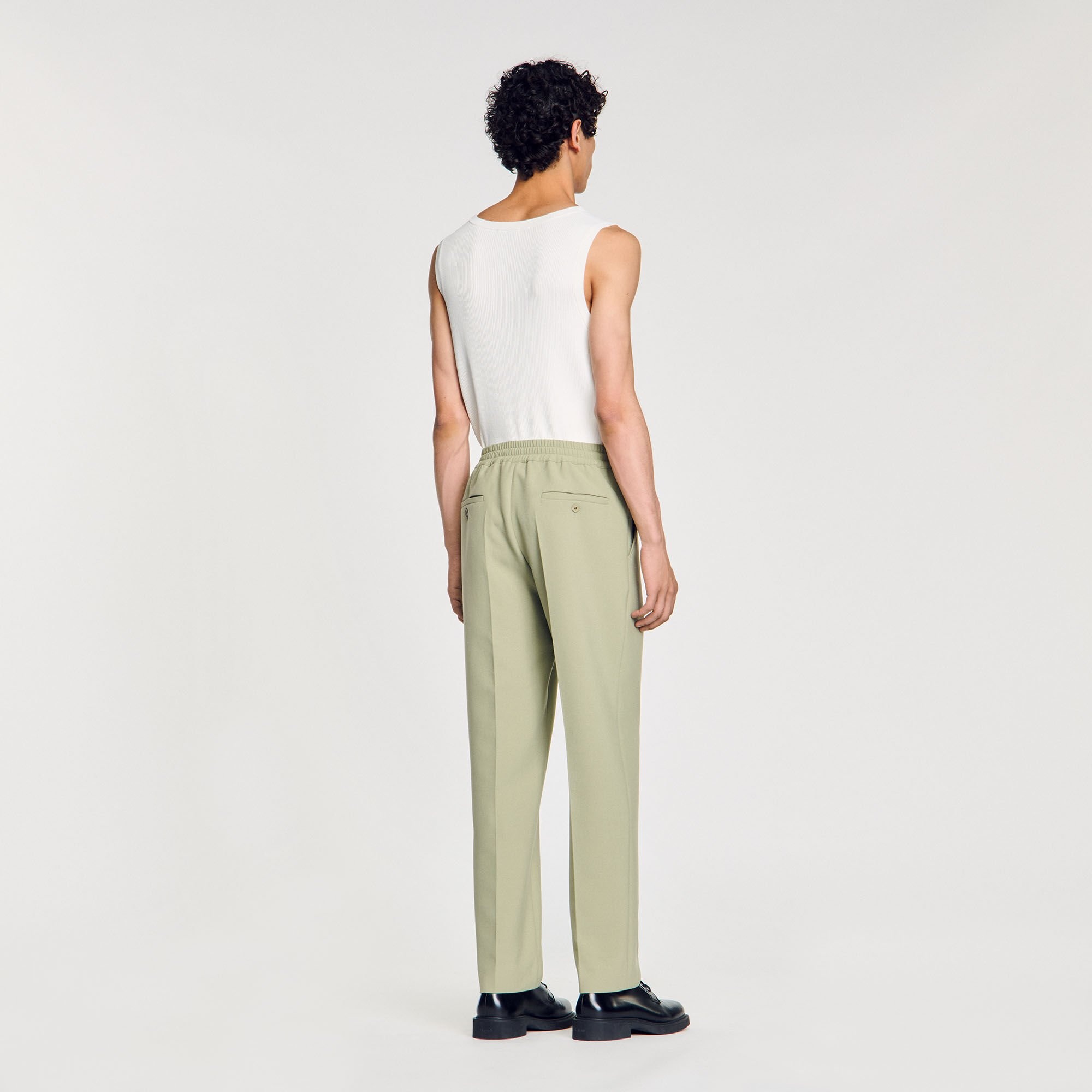 ELASTICATED STRAIGHT-LEG TROUSERS - 5