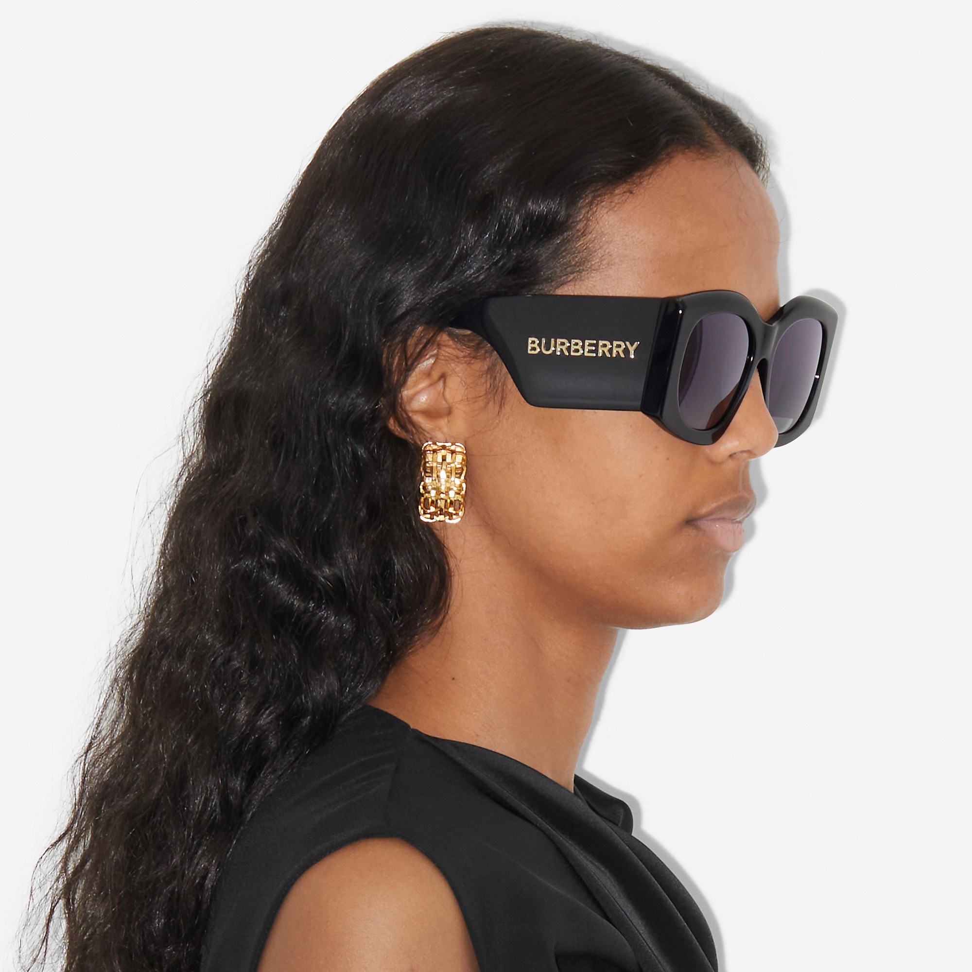 Oversized Geometric Frame Sunglasses - 4